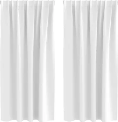 Immagine prodotto di vidaXL Tende oscuranti con anelli 2 pezzi Bianco chiaro 175 x 140 cm