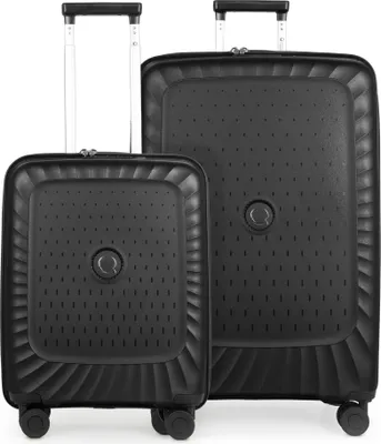 Image de Kotti - Set de valises 2 pièces, trolley à bagages à main + grande valise XL extensible, coque dure robuste, trolleys légers, set de bagages avion Check-In & Hand Luggage,Noir