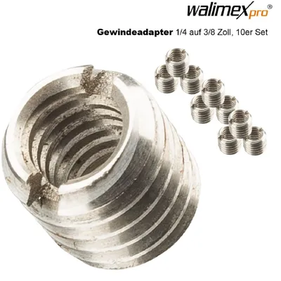 Obrázok produktu pre Walimex 16838, Chróm, Kov, 1/4, 3/8", 5 kusov