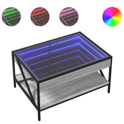 Obrázek produktu pro vidaXL Konferenční stolek s Infinity-LED Grey Sonoma 70x50x38 cm