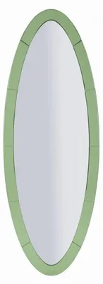 Image de Miroir mural Oslo ovale avec cadre miroir vert bouteille 42,5x137,5 cm