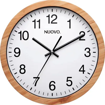 Produktbild von 14" Holz Wanduhr Stilvoll und Leise