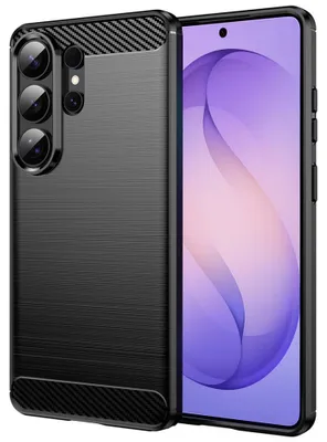 Obrázek produktu pro Techsuit – silikonové pouzdro s karbonovým vzorem pro Samsung Galaxy S26 Ultra – černé