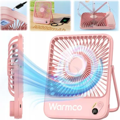 Immagine prodotto di Ventilatore USB Silenzioso mini ventilatore da tavolo da campeggio raffreddamento 10000mAh