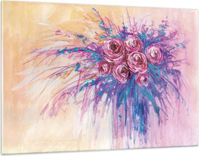 Produktbild von Bilder auf glas - Einteilig - Blumenstrauß Blumen Rosen - 120x80cm - Glasbilder - Wandbilder - Bilder - Wanddekoration aus Glas - Glas Bilder - Wandbild auf Glas - GAA120x80-4465