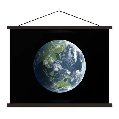 Produktbild von MuchoWow® Textilposter Satellitenbild der Erde 40x30 cm mit schwarzem Rahmen - Dekorationen