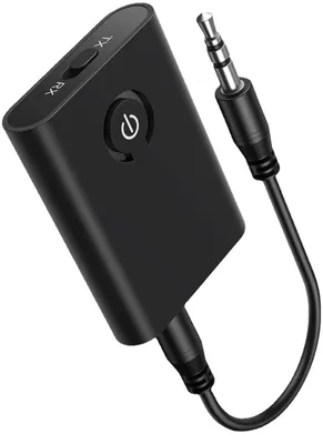 Produktbild von Welikera Audio-Adapter 2-in-1 Bluetooth 5.0, 3.5mm, Sender Empfänger, Drahtlos, ABS, Schwarz, 135 x 80 x 20 mm