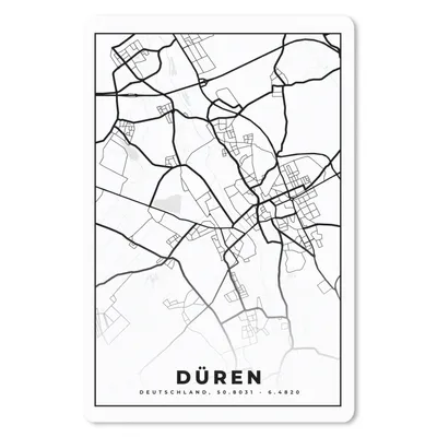 Produktbild von MuchoWow® Mauspad Mousepad Karte - Düren - Karte - Stadtplan 40x60 cm - Mousepads - Maus Mat - Pad - Mausunterlage - Schreibtisch Accesoire
