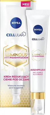 Produktbild von Nivea Cellular Luminous 630 Anti-Pigmentflecken Augenpflege 15ml für alle Hauttypen, auch empfindliche Haut, reduziert Pigmentflecken in 4 Wochen.