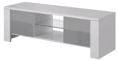 Produktbild von TV Lowboard WEST weiß / grau hochglanz