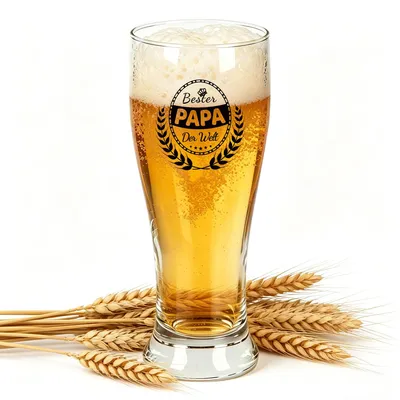 Tarweglas mit Gravur "Bester Papa Der Welt", 0,46 l, Kristallglas
