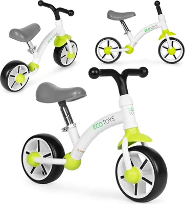 Produktbild von Laufrad für Kinder, EVA-Räder, verstellbarer Sitz, grün, ECOTOYS