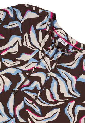 Produktbild von Printblouse with Strings 37493 macchiato brown Größe M