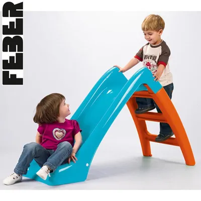 Produktbild von Feber Slide große Kinder Rutsche Orange Blau Riesenrutsche 120 x 73 cm steckbar