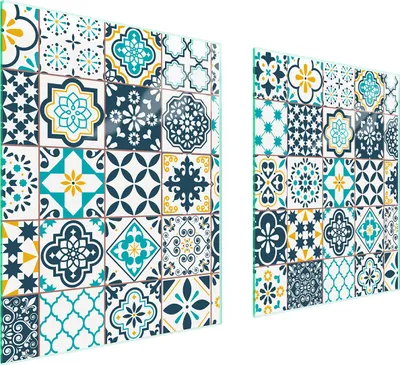 Imagen del producto de Placa De Protección De Vidrio Para Estufa, 85X52 Cm, Diseño Mosaico