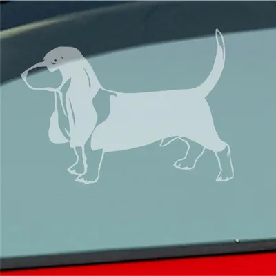Produktbild von Auto Aufkleber Beagle Hund Dog Animal Tier Car 12x7,5 cm Milchglas Sticker Heckscheibenaufkleber