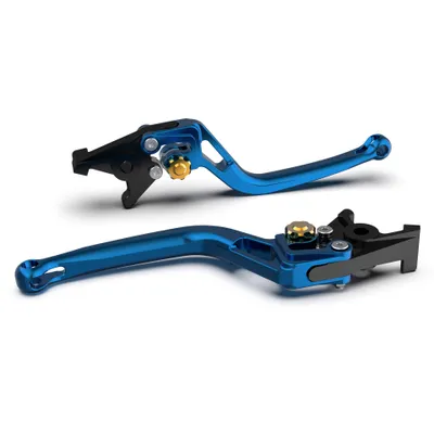 Produktbild von Kupplungshebel LSL BOW L26 mit ABE für Triumph Speed Triple i Street R Daytona Sprint ST Tiger XC ABS i 600 - 2300 ccm Bj. 1993 - 2017, Farbe Hebel:blau, Farbe Versteller:gold