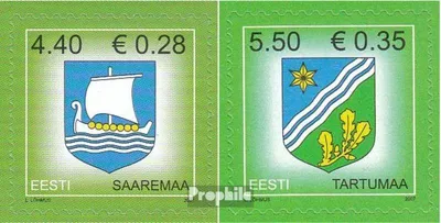 Produktbild von Briefmarken Estland 2007 Mi 575,590 (kompl.Ausg.) postfrisch Wappen