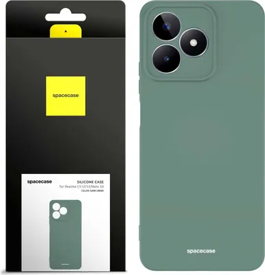 Immagine prodotto di SPACECASE Custodia in silicone per Realme C51/C53/Note 50 verde
