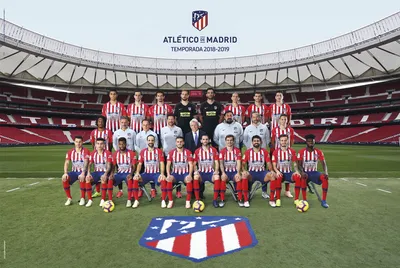 Produktbild von Fußball - Poster - Atletico Madrid - Teamfoto 18/19
