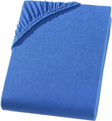 Produktbild von Spannbettlaken 180x200 cm - 200x220 cm - Royal Blau - Jersey Wasserbett Boxspringbett Übergröße