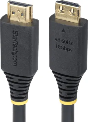 Produktbild von StarTech.com 0,9m High Speed HDMI-Kabel mit Griff-Steckern, 4K 60Hz/1440p 144Hz, 18 Gbps, HDR10/HDCP 2.2, UHD HDMI 2.0 Arc Kabel für TV/Monitor/Display, TPE-Mantel