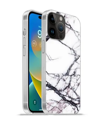 Produktbild von MuchoWow® Handyhülle Schutzhülle Hülle für Apple iPhone 14 Pro - Softcase Marmor - Weiß - Stein Silikon Softcase Handy Hülle - Umschlag