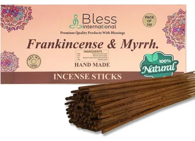 Productafbeelding van Wierookstokjes, wierook en mirre, 100 stuks (150 gram)