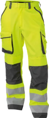Produktbild von DASSY® Chicago Warnschutzhose mit Kniepolstertaschen NEONGELB/ZEMENTGRAU Gr.54 Länge: MINUS
