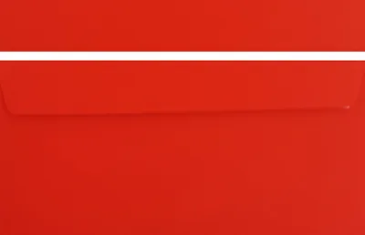 Produktbild von 50 Stück farbige Premium Briefumschläge Briefhüllen Kuvert, Caribic Zinnober, DIN Lang (110 X 220mm), ohne Fenster, haftklebend, 90g/m²