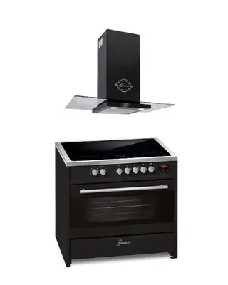 Image de Cuisinière à induction GURARI E 913 BL+GCH T 466 90 BL PRIME, cuisinière de 90 cm / 121 L + hotte aspirante de 90 cm