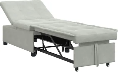 Produktbild von vidaXL Schlafsofa Hellgrau 194 x 67 x 82 cm Samt
