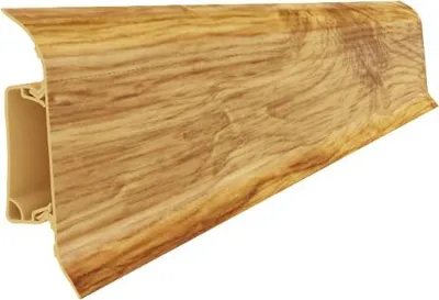 Produktbild von Vilo Izzi Sockelleiste Weineiche 2,5m PVC Fußleiste mit Kabelkanal Bodenleiste Laminatleiste Wasserdicht Kunststoffleiste Wandabschlussleiste 1 Stück