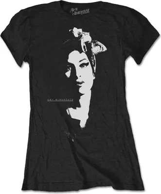 Obrázok produktu pre Amy Winehouse Scarf Portrait Black L Dámske Tričko