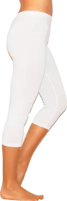 Produktbild von Damen 3/4 Capri Leggings Baumwolle  WEISS M