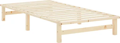 Obrázok produktu pre Homestyle4u posteľ 100x200 cm mládežnícka posteľ rám postele drevená posteľ paleta posteľ
