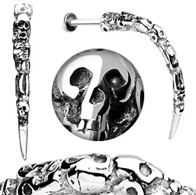 Produktbild von Lippenpiercing Labret Piercing Totenkopf