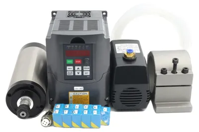 Produktbild von CNC-Wassergekühlter Spindelmotor, Hohe Präzision, Vielseitige Anwendung, Komplettset
