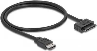 Zdjęcie produktu dla DeLOCK Cable eSATAp / Slimline SATA13pin, 0.5m, 0,5 m, eSATAp, Czarny