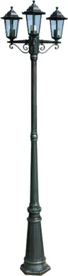 Immagine prodotto di vidaXL Lanterna da giardino a 3 fuochi 215 cm verde scuro/nero alluminio