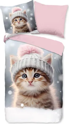 Produktbild von Duvet cover Good Morning 135x200 + 1* 80x80 cm - cat/pussy