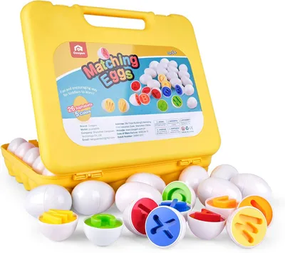 Productafbeelding van Brieven Bijpassende eieren 26PCS ABC Alfabet Kleurherkenning Sorter Puzzel Pasen Reizen Bingospel Hoofdletters Leren Educatief Fijne motoriek