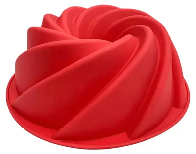Silikon-Backform, rund, 10 x 24 cm, rot, 1 Stück