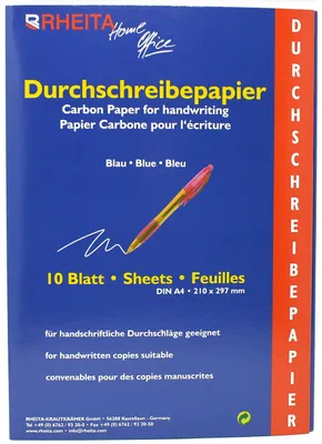 Image de RHEITA 8173-10 Papier autocopiant - A4, 10 feuilles, bleu