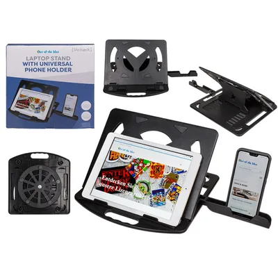 Produktbild von Laptop Ständer m. Universal-Telefon-Halter