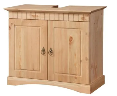 Produktbild von Waschbeckenunterschrank aus Kiefernholz gelaugt geölt Badschrank Badmöbel