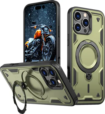 Produktbild von Hybride Schutzhülle mit MagSafe für iPhone 16 Pro - grün