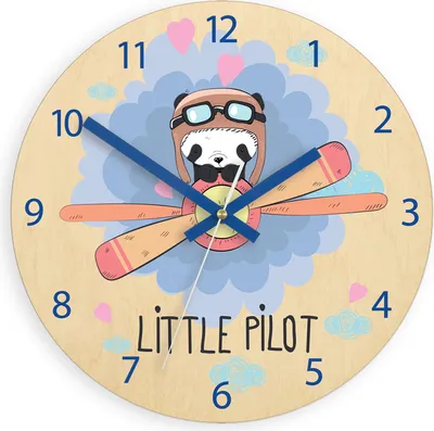 Obrázek produktu pro ModernClock PandaPilot Dětské nástěnné hodiny Panda Pilot
