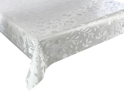 Produktbild von Wachstücher Tischdecke Wachstuch Gartentischdecke Wasserdichte Abwaschbar Weiß Blumen Pearl ZG-7161A 100x137cm