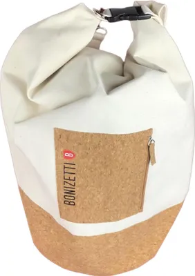 Produktbild von Bonizetti Seesack CHICAGO wasserfeste Rucksack-Tasche 20 Liter Volumen aus Canvas und Kork Weiß One Size Schulterbeutel, Packsack, Naturmaterialien, umweltfreundlich, Beutel, Day Pack